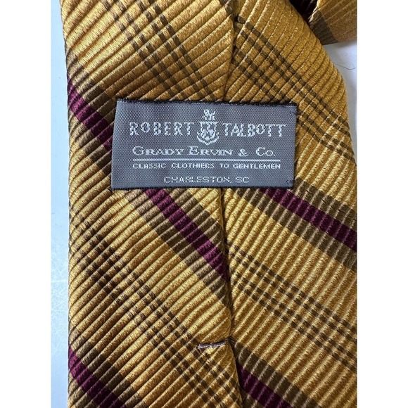 Vintage Robert Talbott for Grady Ervin & Co. Charleston SC Repp Tie - Picture 4 of 7